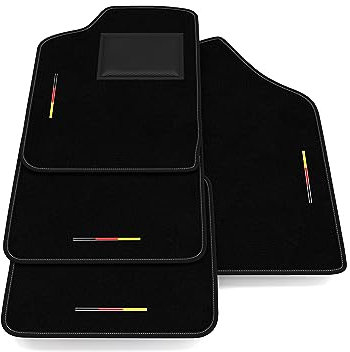 Fußmatten kompatibel mit Audi 90 1987-1991, Flagge Deutschland, Custom Auto Fußmatten Kit, Teppich Teppich Set