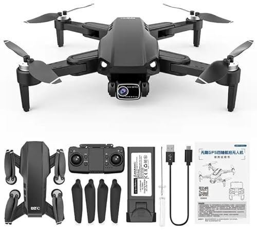 DRONE QUADRICOTTERO PROFESSIONALE GPS PIEGHEVOLE CON TELECAMERA 4K VALIGETTA (Drone 2 Batterie)