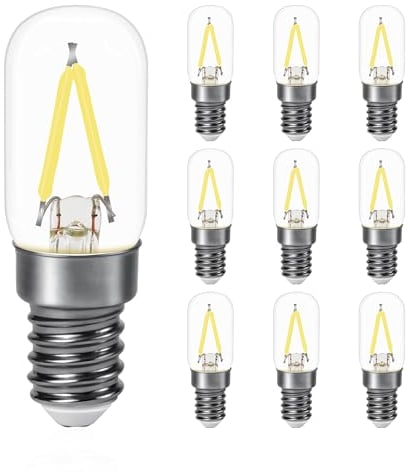 DSLebeen E14 LED Kaltweiß Glühbirne Kühlschranklampe 2W 250LM Ersatz Glühlampe 25W, 6000K Mini LED Birnen für Nachtlicht, Salzlampe, Kronleuchter Nicht Dimmbar 230V AC 10 Stück