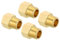 QUARKZMAN 3/8 NPT Stecker x 3/8 NPT Weiblich Messing Rohrverschraubung Sechskant Reduzierstück für Wasser Gas Übertragung 4Stk