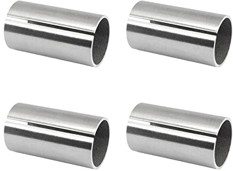 PRIOstahl Rohrverbinder Verbinder Verbindungsmuffe Handlaufübergangsstück x 4 Stück für Ø 42,4mm Rundrohre Rohrfitting Anschlussmuffe Geländerbau Handlauf Treppe Rohre Rostfrei aus Edelstahl V2A