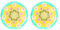 THUN Juego de 2 platos de postre de melamina Florianne Primavera