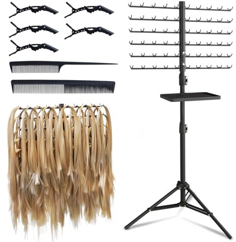 120-Stift Haarverlängerung Extensions Halterung, Braids Extensions Halter für Haar Lametta, Haarverlängerungen, Stehend Haare, Braiding Hair, Flechten Haarstaender, Friseur Sachen, Schwarz