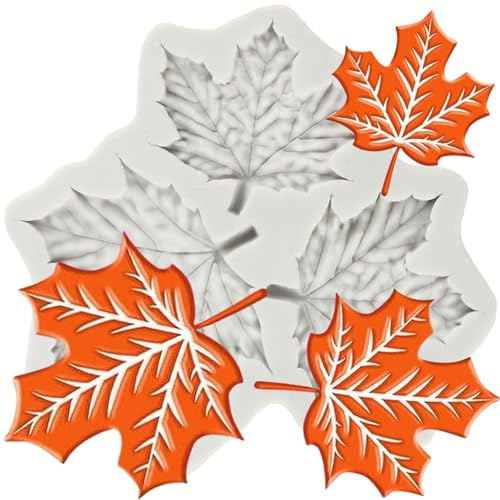 MINFEIDMS Leaf Mould Silicone Tree Leaves Maple Leaves Fondant Moulds | Sugar Candy Cake Decorating Cupcake Topper Chocolate Gum Paste Polymer Clay