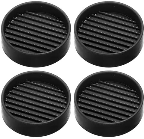COMNICO 4 Stück rutschfeste Möbeluntersetzer Runde Gummi-Möbelrollenbecher Möbelräder Stopper Stuhlbein-Bodenschoner Antirutschmatte für Alle Böden und Räder, Sofas, Bett (Schwarz)