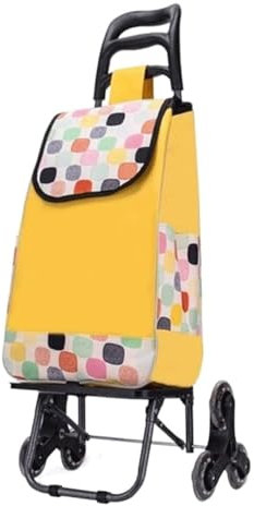 Rieort Einkaufstrolley Shopping Hand Truck Treppensteiger Trolley Utility Leichter Einkaufswagen für Lebensmittel Wäsche Wäsche Persönliche Einkaufswagen Stabilität