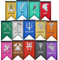 Griechische Götter Banner, Percy Jackson, Kabinenbanner, Htabiol griechische Mythologie, Partybanner, Percy Jackson, Kabinenflaggen, passend für Percy Jackson-Party, Percy Jackson, Geburtstagsparty