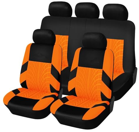 Autositzbezüge für Dacia Dokker/Duster Van/Logan MCV Fiskal Stepway/Nova/SupeRNova/Sandero, Stoff Sitzbezug Schonbezüge Sets Atmungsaktiv Sitzschoner Rutschfester Bequem Sitzkissenschutz Zubehör