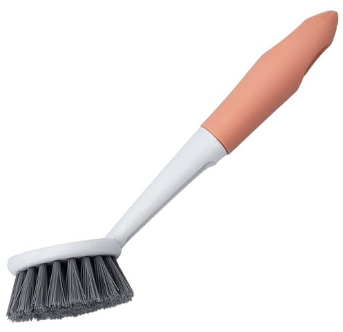 Spülbürste,Küchenbürste,Spülbürsten,Kabwaschbürste,Geschirrbürste,Bürste Küche,Spühlbürste,mit robusten Borsten,für Reinigen von Geschirr,Töpfen,Spülbecken,1 Stück (Orange Farbe)
