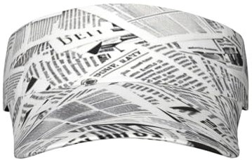 BGHEWRT Alte Zeitung Erwachsene Sonnenschutz Sportmütze Verstellbar Atmungsaktiv Visier Hut für Männer Frauen Teenager Kappe Stilvoll Bequem UV-beständig Hut Schwarz, Schwarz , One Size-XXL