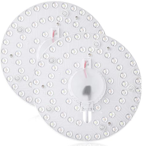 GAOUTO 2 Pack LED Modul Umrüstsatz, 18W LED Modul für Deckenleuchten, Ø14 cm LED Umrüstplatine mit Haltemagneten, Led Module,Retrofit LED Platine für Deckenleuchte,LED Ringmodul Ringlampe,Weiß 6000K