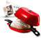 Krustic Enameled Cast Iron Dutch Oven for Professional Sourdough Bread Baking | 5.5 Quart Loaf Size Oval Cookware Pot with Lid | Triple-Layer Enamel Coating Pan with Non Stick Silicone Mat |Red