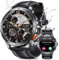 2025 Montre Connectée Homme avec ET/HRV/SIRI 1,43 AMOLED Smartwatch avec Appel Bluetooth/24H Fréquence Cardiaque SPO2/120 Sportifs/IP68Etanche /Moniteur de Sommeil/pour Android iOS