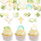 DazzJoy 48 Stück Essbare Tortendeko Taufe Deko Mädchen,Essbare Cake Topper Taufe,Esspapier Taufe Tortendeko,Essbare Deko Taufe,Taufe Muffin Deko Essbar,Kreu Cupcake Topper Taufe Kuchen Deko Essbar