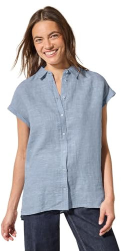 Cecil Damen B345365 Bluse, Chambray Forever Blue, XL