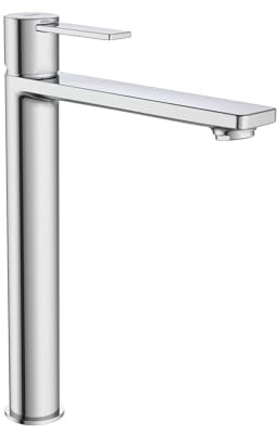 ROCA A5A345FC00 TARGA Grifo Monomando Lavabo con Caño Alto y Cold Start Cromo