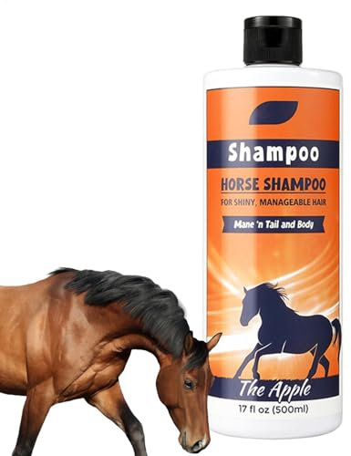 Fbinys Horse Mane und Tail Shampoo, Mähne Shampoo | 500 ml natürliche Mähne und Schwanz Detangler Shampoo,Duschbadlösung, Mantelreiniger, Glanz, Entspannung, Schmutz und Staub abtauchen, den Bruch