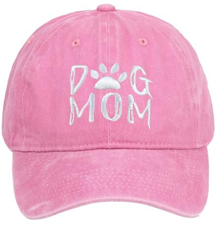 Baseballkappe mit Aufschrift „Dog Mom“, Bestickt, gewaschen, verstellbar, für den Außenbereich, Sonnenhut für Damen Baseball Cap Kinder New