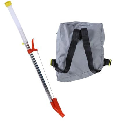 LeeQinersw Outil de Semis avec Sangles Réglables Épandeur à Dos pour Gazon, Tube Métallique