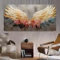 HIPWST Lebendige abstrakte Engel Flügel Leinwand Wandkunst farbige Leinwand Wandbild ideal Nordic Decor Malerei Wandkunst Bild 60x120cm rahmenlos