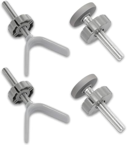 HECHKJ 4 Pezzi Vite di Pressione della Porta per Bambini M10, Bulloni del Cancello del Bambino in Y e Tondo, Adatto per Porte Bambini e Porte Animali Domestici