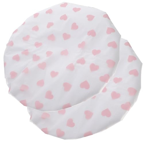 Abaodam 2pcs Waterproof Double-Layer Heated Hair Cap for Women Long Hair Reusable Self-Heating Shower Cap for Deep Conditioning and Steamer Treatment