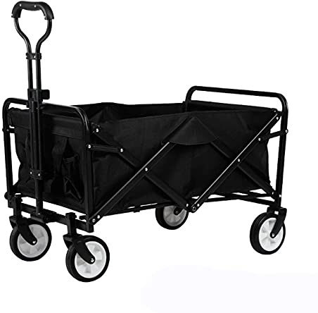 Faltbarer Gartenwagen – Outdoor-Trolley für Shopping, Camping, Strand und Garten – robuster zusammenklappbarer Wagen mit großer Kapazität und einfacher Manövrierbarkeit