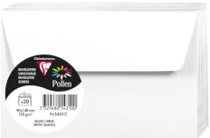 Clairefontaine 5431C Packung mit 20 Umschläge Pollen, in Format FT30, 90 x 140 mm, 120g, weiß