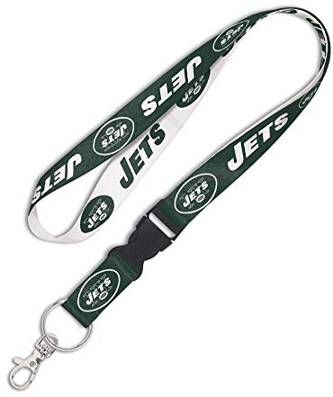 Wincraft NFL Schlüsselband mit Abnehmbarer Schnalle, 93643010, Jets, 3/4