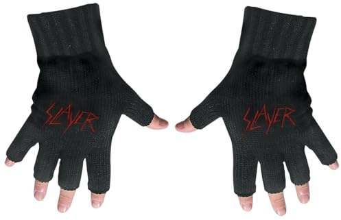 Slayer Logo Unisex Kurzfingerhandschuhe schwarz Band-Merch, Bands, Geschenke