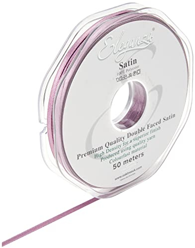 Eleganza Double Faced Satin 3mm x 50m Damson No.48, 3 mm x 5 0m