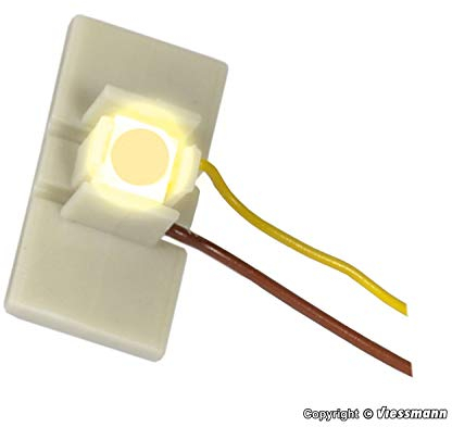 Viessmann 6046 - LED für Etageninnenbeleuchtung, 10 Stück, warmweiß