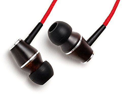 Symphonized XTC Premium - Auriculares in-Ear con micrófono (Madera), Color Rojo