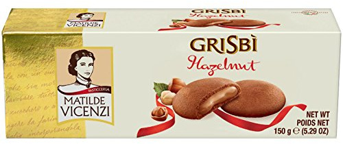 Vicenzi:  Grisbi Nocciola  Halzenut Biscuits 5.29 Ounce (150gr) Packages (Pack of 4) [ Italian Import ]