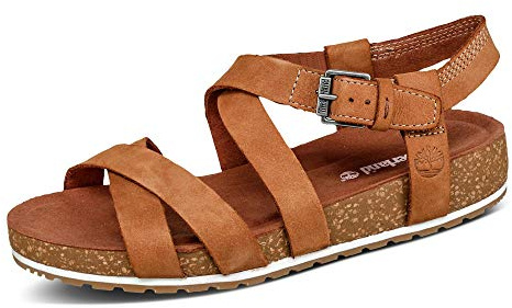 Timberland Malibu Waves, Damen Knöchelriemchen Sandalen, Braun (Saddle Qrf), 37 EU