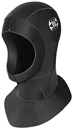Neoprenanzug Tauchhaube, belüftet, 3 mm, für Herren und Damen, Wassersport-Kappe, warm, bequem, zum Schnorcheln, Surfen, Tauchen, Kajakfahren, Schwimmen, Segeln, Kanufahren, schwarz, Medium