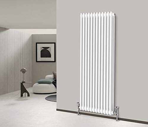 NRG 1800x560 Cast Iron Vertical Radiator Gloss White 3 Column Central Heating Rads