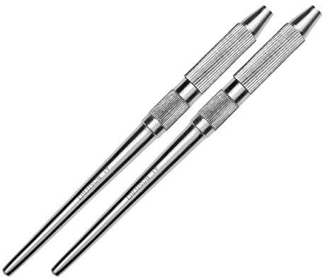 May Lot de 2 poignées pour lames creuses en acier inoxydable