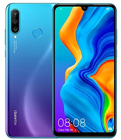 Huawei P30 Lite New Edition 256GB Handy, blau/violett, Peacock Blue, Android 9.0