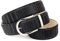 Anthoni Crown Damen Ledergürtel Gürtel, Schwarz, 80