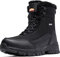 SHULOOK Winterstiefel Herren Wasserdicht Warm Gefüttert Schneestiefel Winterschuhe herren rutschfeste Hohe Wanderschuhe Herren Outdoor Schuhe Winter für Wandern Arbeiten Camping (Schwarz EU 46)