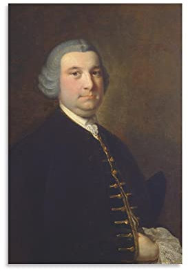 Portrait of A Gentleman von Joseph Wright of Derby Wandkunst-Poster, Heimdekoration, Bild, Leinwand, Gemälde, Poster, 20 x 30 cm