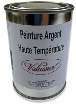 VALMOUR Peinture Argent Haute Température 250 ml ARGENT Métallisé 24 (RAL 9006)