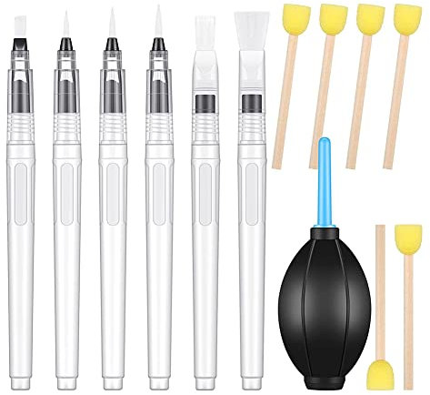 Ink Mixing Tools 27 Pieces, Brush Round Sponges, Ink Blower, Watercolor Paint, DIY Painting Tools to Make Art Cards Ink