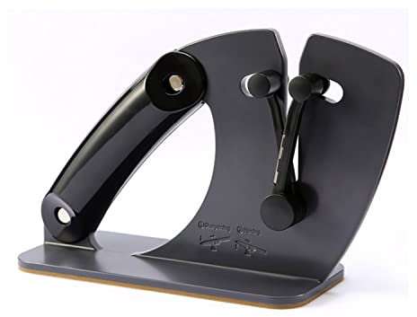 Messerschärfer, Durchziehschärfer, für alle Arten von Messern und Scheren mit gerader Kante, aus Karbid, einstellbarer Schärfwinkel, ergonomisch, robust, rutschfest