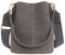 EDIWER Beuteltasche für Damen und Mädchen, Designer-Umhängetasche, große Kapazität, Handtasche, Leder, Crossbody-Tasche, lässig, Hobo-Tragetasche, GRAU, Large, Strapazierfähig