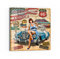 DEQORI Glasbild Echtglas | Motiv Route 66-Plakat | quadratisch einteilig 50x50 cm | schöne Dekoration | Wandbild für Wohnzimmer, Schlafzimmer, Flur & Küche | moderne Wanddeko