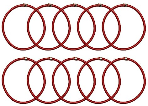 harayaa 10 Stück Trampolin Gummiseile, Hochelastische Spannseile, Rot | Geräuschlose Ersatz Bungee Seile, 8mm Durchmesser für Innen, Verschleißfeste Latex Bungee Schnur für Trampolin & Zelt