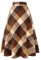 Ylingjun Langer Karierter Wollrock für Damen, Winter, Herbst, warm, hohe elastische Taille, A-Linie, ausgestellt, plissiert, Wolle, Schottenkaroröcke, Big Plaid Kaffee, Mittel