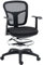 Vinsetto Bürostuhl, Ergonomischer Zeichenstuhl, 95-115 cm Computerstuhl mit Armlehne, Schreibtischstuhl mit Fußstütze, Drehstuhl für Büro, Wohnzimmer, Mesh, Schwarz